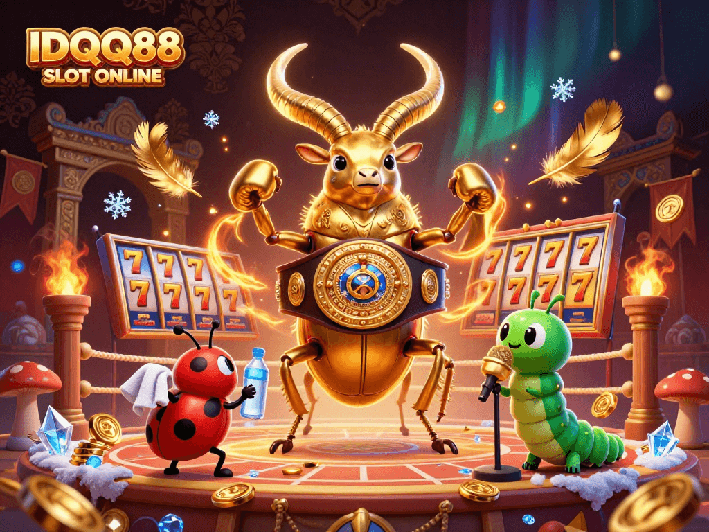Experience thrilling wins at IDQQ88 SLOT ONLINE with an energetic showdown featuring unique characters.