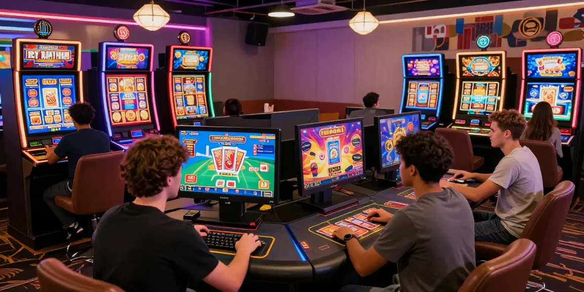 Players enjoying HITCLUB online gaming experience with vibrant slots and live dealers in a lively casino atmosphere.