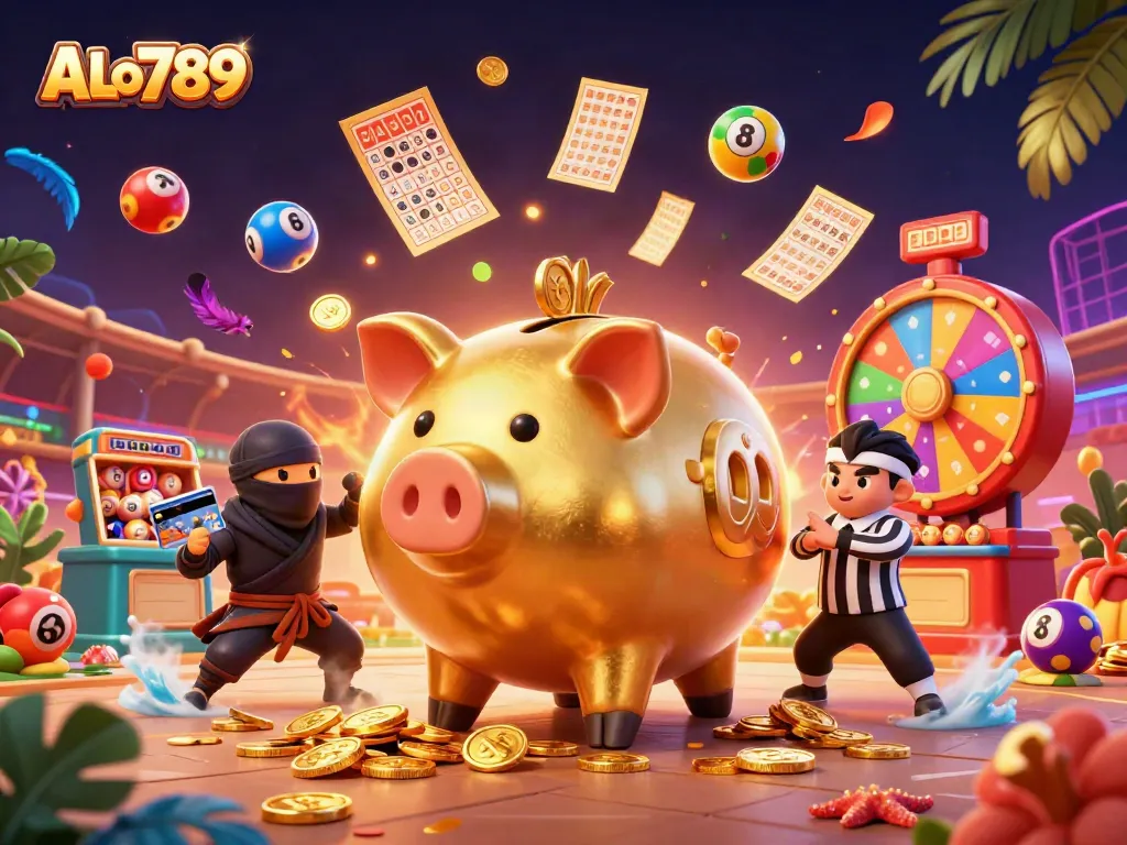 Join the excitement of ALo789 cockfighting with bold characters and vibrant elements in a dynamic scene.