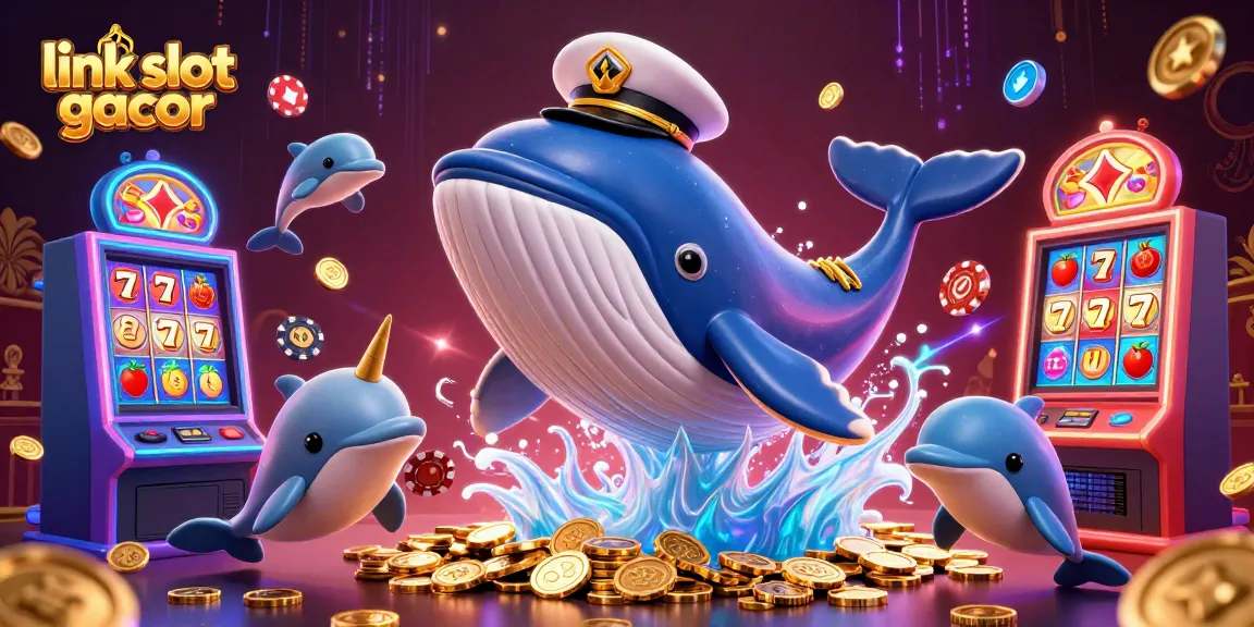 Experience the excitement of link slot gacor with a colorful scene featuring playful casino characters.