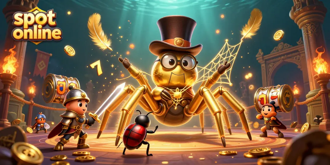 Bermain slot online dengan karakter unik dalam ilustrasi 3D yang penuh warna dan detail.