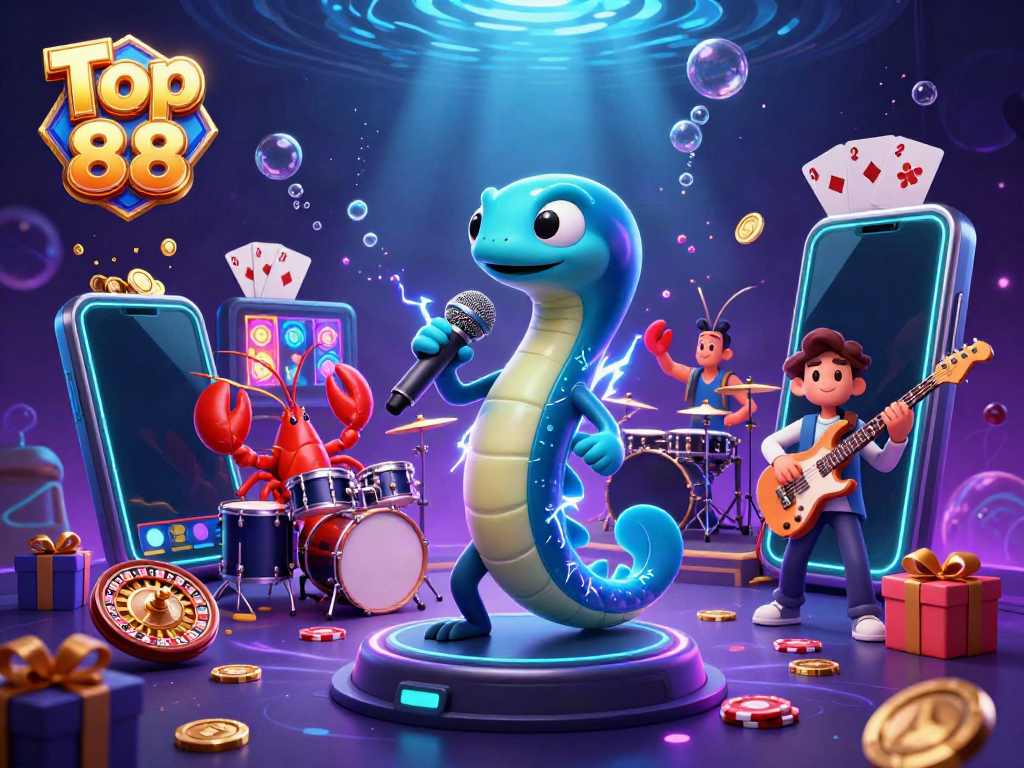 Experience the vibrant energy of Top 88 with an electric eel DJ and underwater casino chaos.