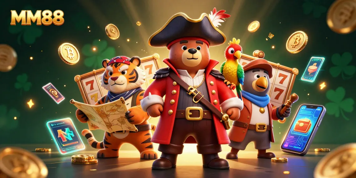 Engage with MM88's thrilling slots through festive pirate adventure featuring dynamic game elements.