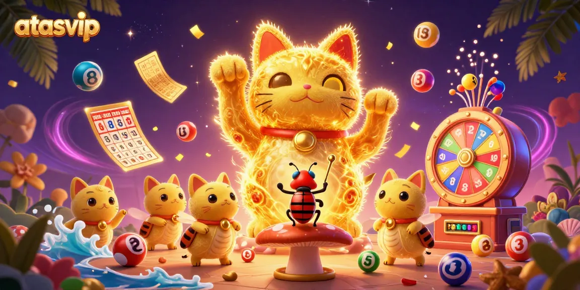 Engage with the dazzling world of atasvip through this vibrant illustration of casino excitement.