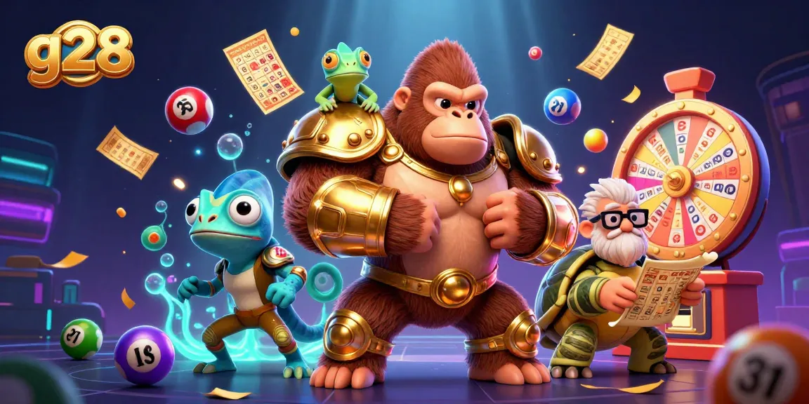 Engage in thrilling lottery action with g28's vibrant characters and dynamic gambling elements.