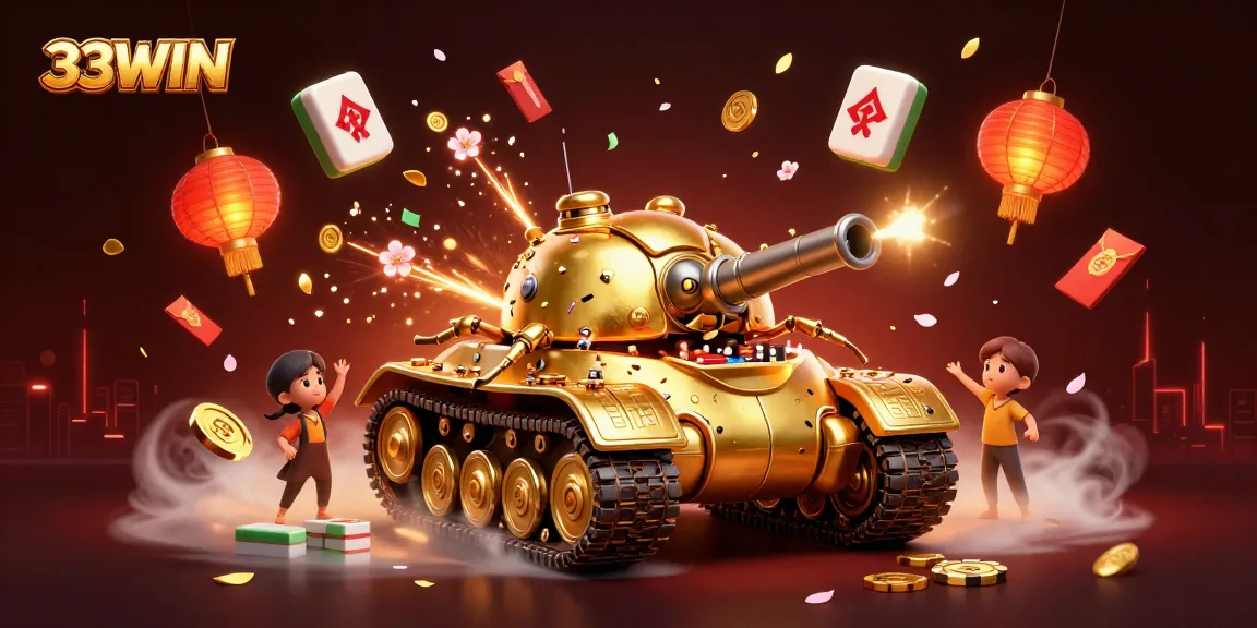 Experience thrilling gaming strategies at 33WIN with a vibrant 3D casino illustration bursting with excitement.
