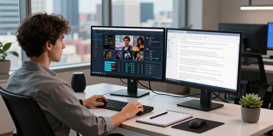 AI detector interface in a modern office analyzing content moderation metrics.