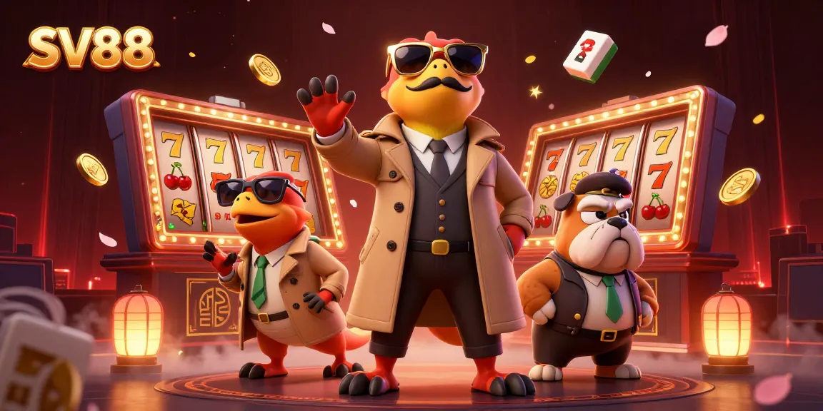 Engage in SV88 slots with a cartoon trio of raptors in disguise at a lavish casino.