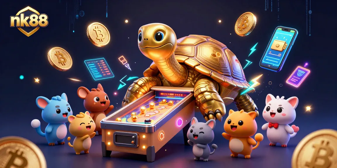 Play exciting games at nk88's digital casino featuring animated characters and crypto elements.