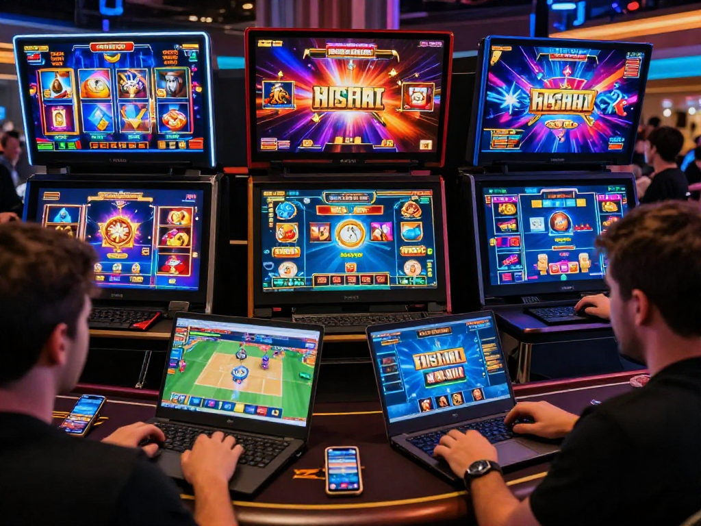 Giocatori in azione nei nuovi casino non AAMS con grafica vivace e giochi coinvolgenti.