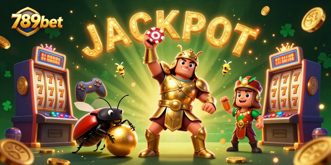 Engage with thrilling gameplay at 789bet while our hero beetles celebrate a jackpot win!