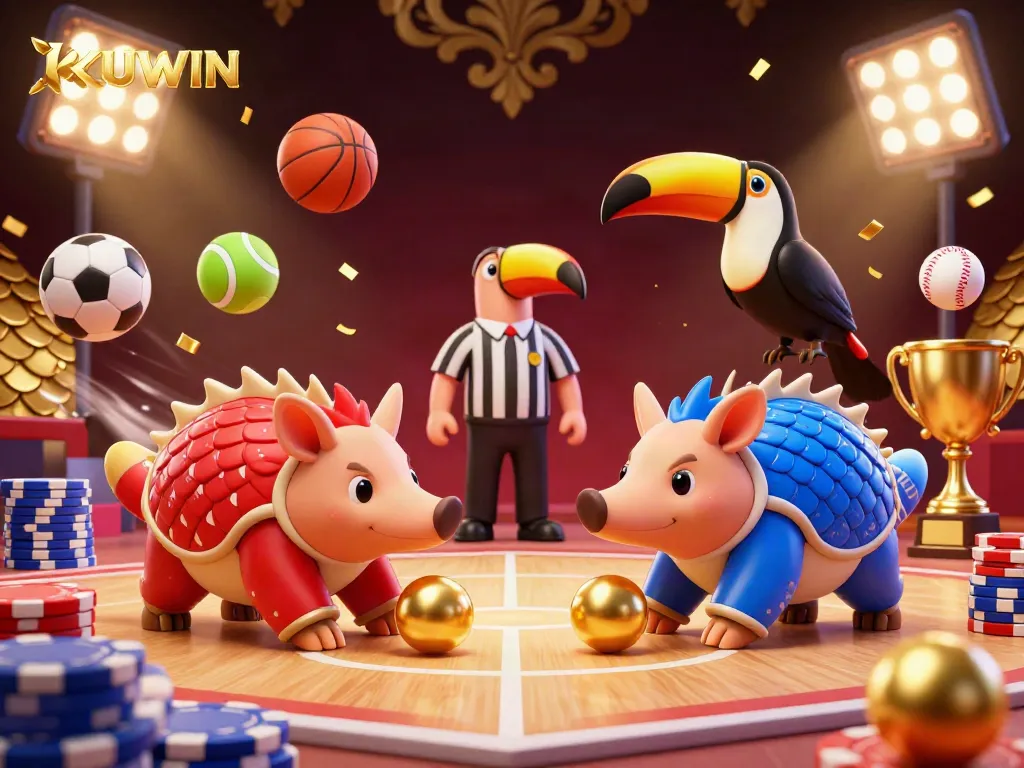 Bowling through poker chips, the pangolins in KUWIN create a vibrant casino scene bursting with entertainment.