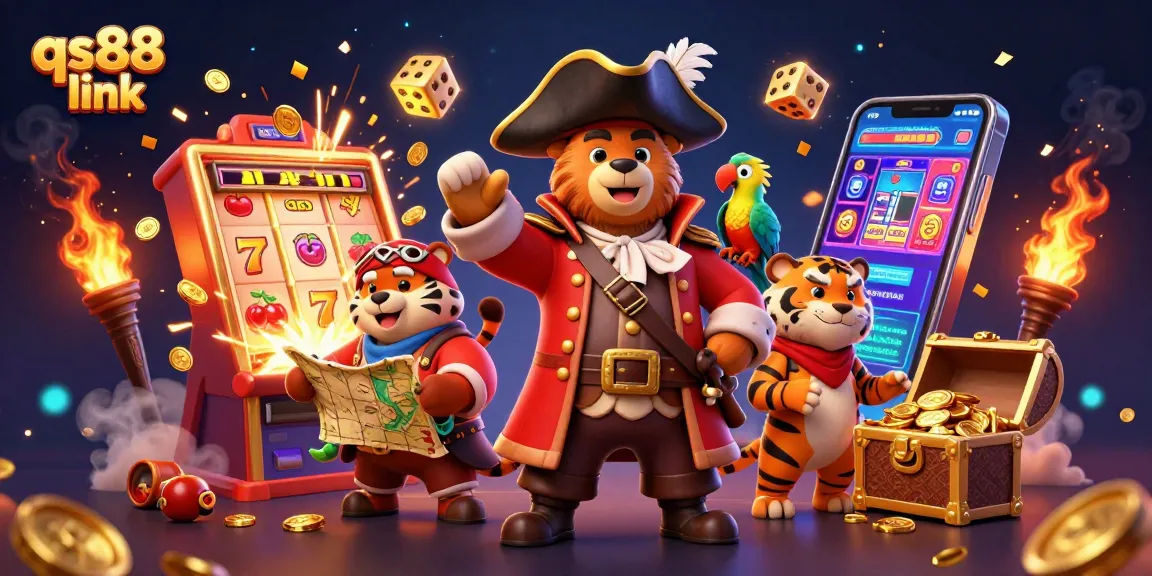 Experience the excitement of gambling with the qs88 link, featuring vibrant characters and casino games.