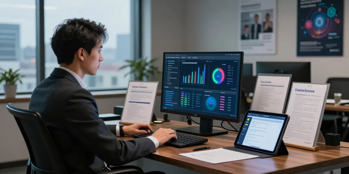 Cyber essentials checklist on a modern office desk illustrating cybersecurity compliance.