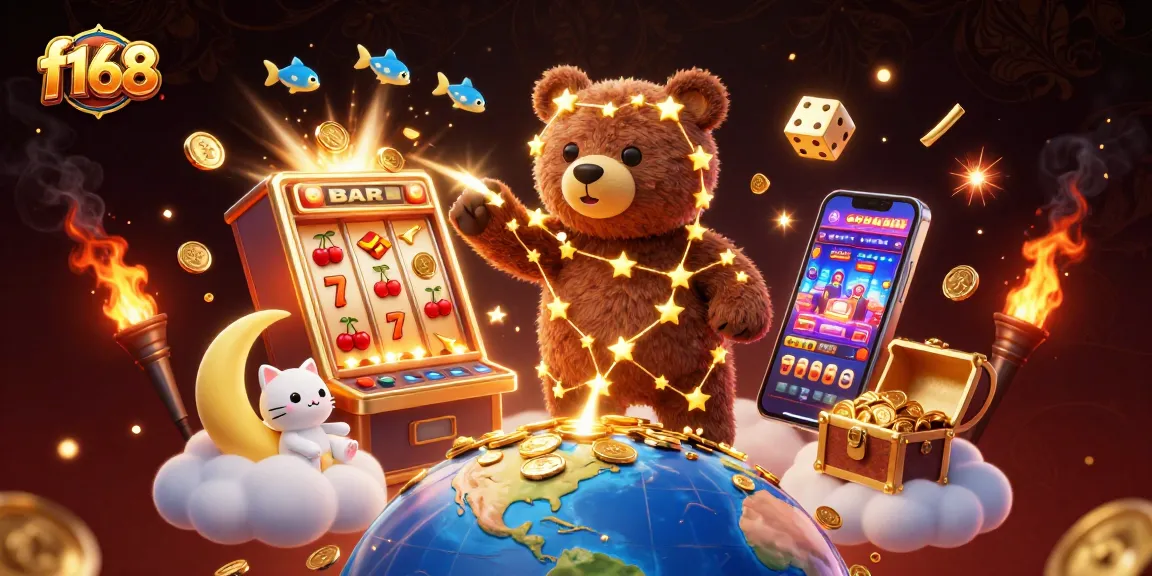 Engage with f168’s immersive casino experience featuring slots, jackpots, and animated characters.