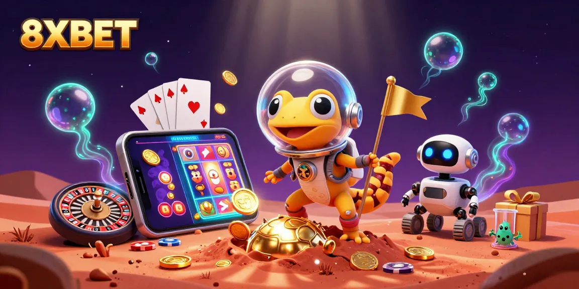 Experience thrilling games at 8XBET with unique slots and vibrant casino animations.