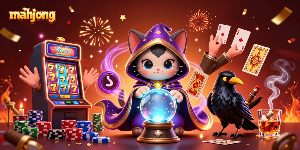 Engage in Mahjong gameplay with mesmerizing slots and vibrant casino elements.