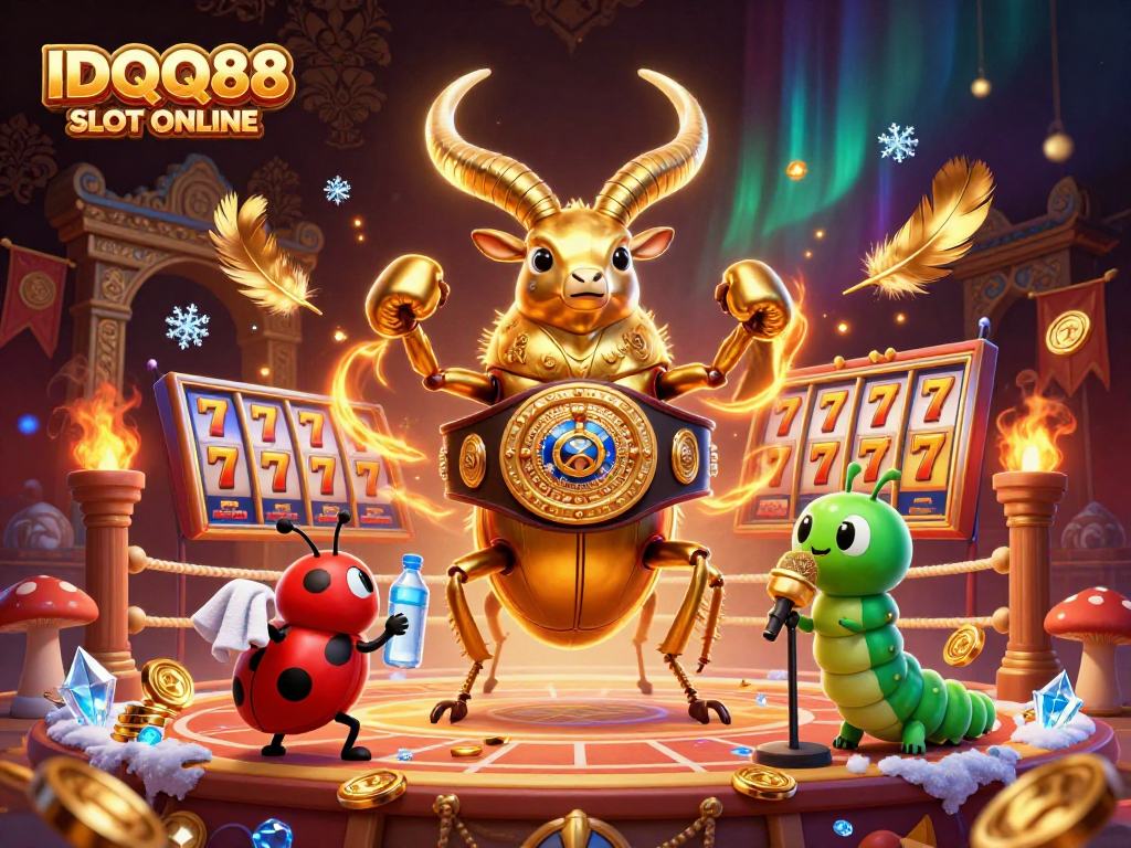 Experience thrilling wins at IDQQ88 SLOT ONLINE with an energetic showdown featuring unique characters.