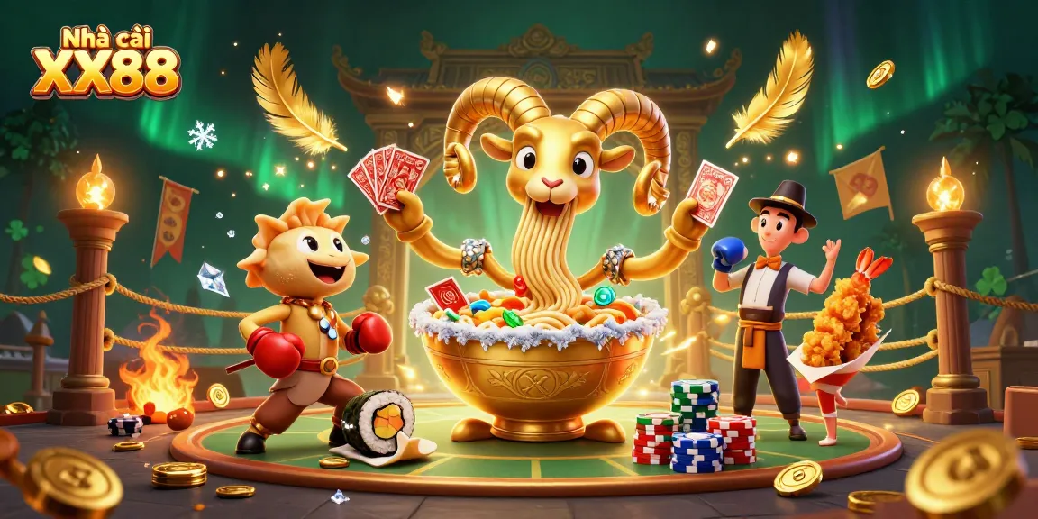 Engage in thrilling gameplay with Nhà cái XX88 featuring dynamic characters in a festive casino atmosphere.