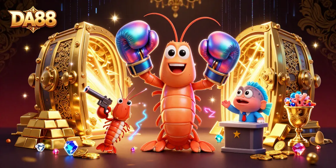 DA88 engaging players with vibrant casino scene featuring dynamic characters and sparkling treasures
