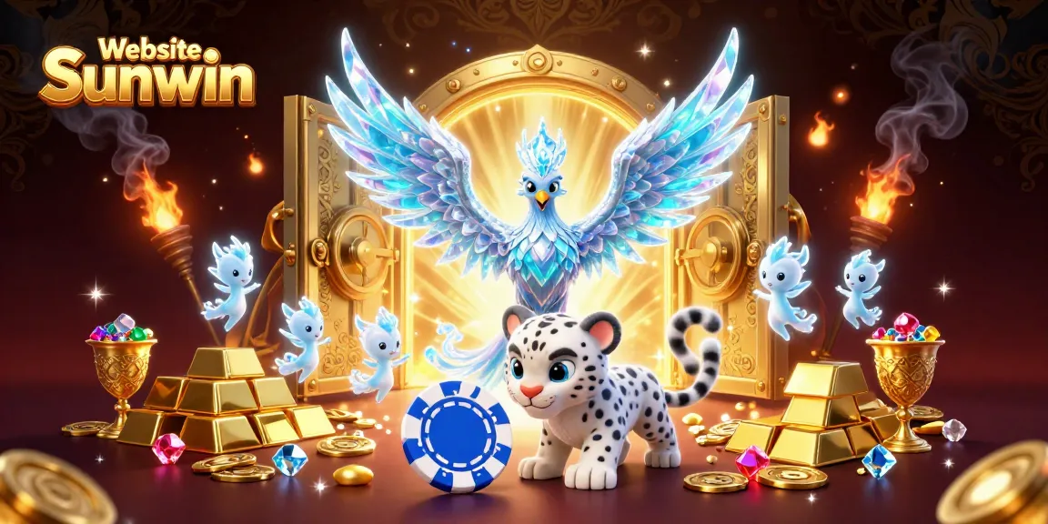 Experience the excitement of gaming with the Website Sunwin featuring an ice phoenix and wealth elements.