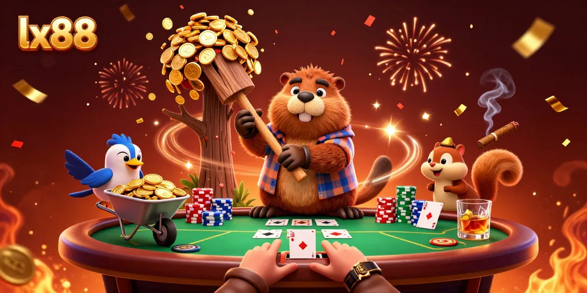 Experience the thrill of winning at lx88 with a vibrant 3D illustration of casino fun and fortune.